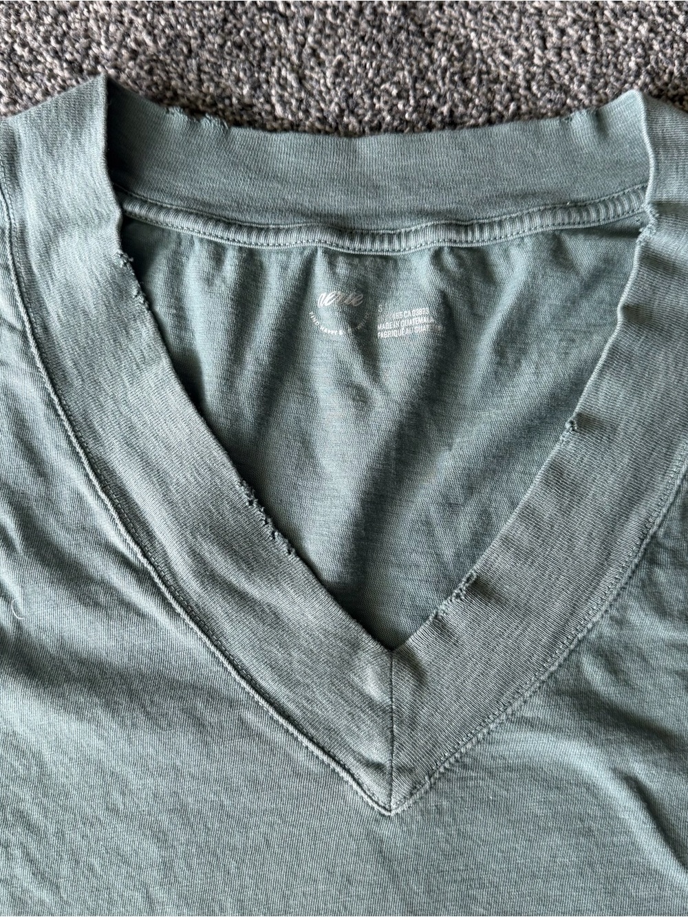 aerie Oversized Green V-Neck Tee - Picture 2 of 5